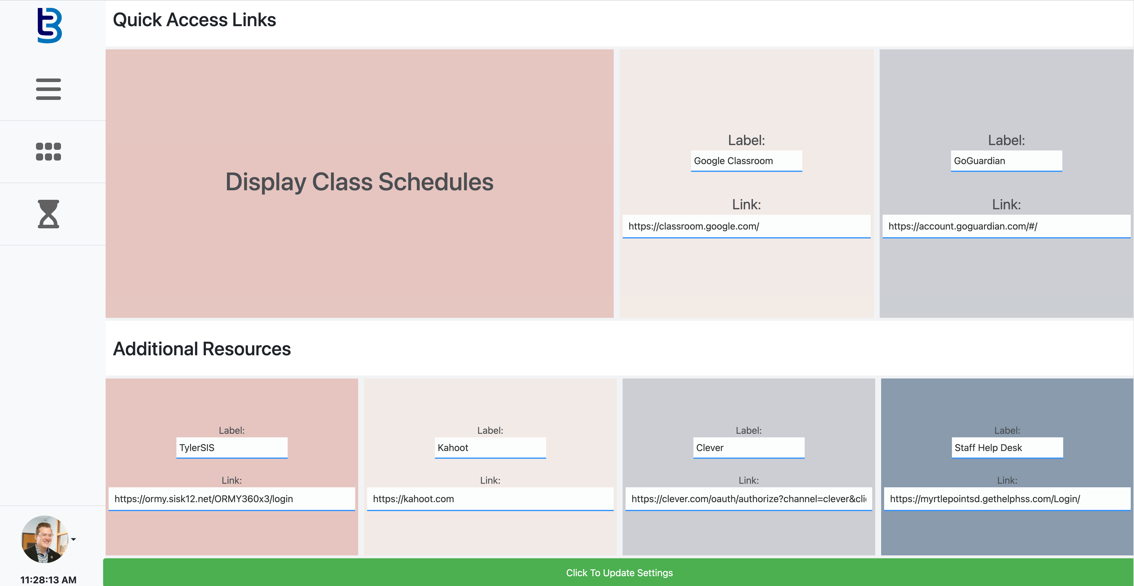 Customizeable Dashboard